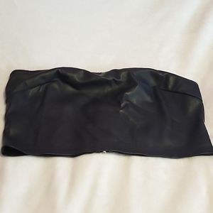 MissPap Leather Zip Tube Top sz US12